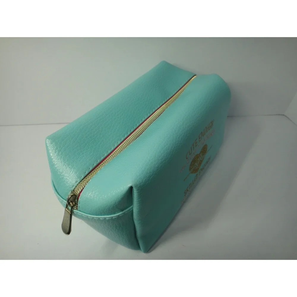 Nurse Cosmetic Bag Teal Faux Leather Skilled Enough To Restart It Glitter Pouch